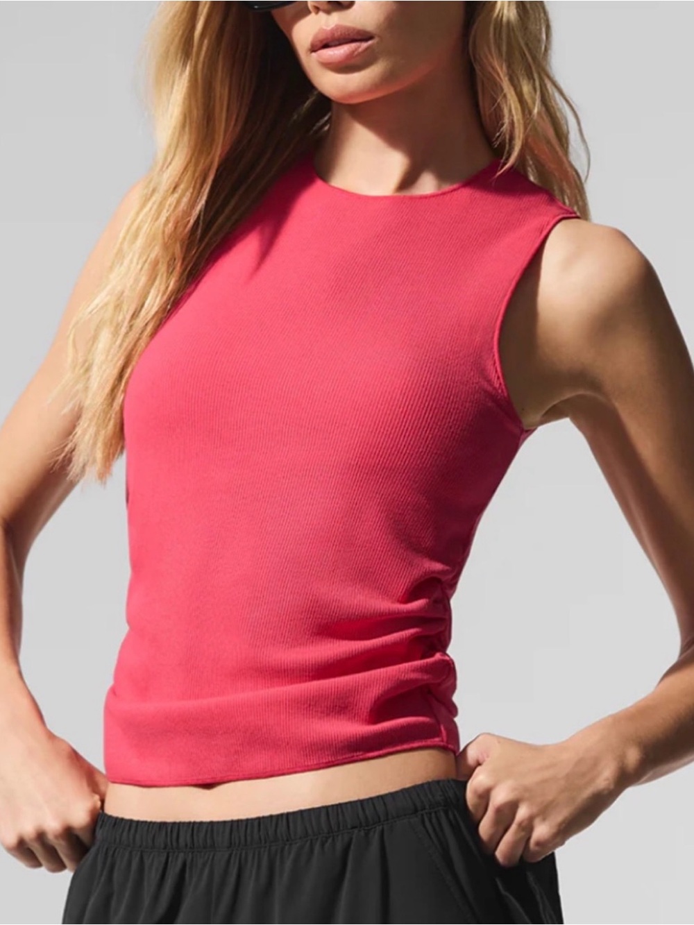 Alo Sleeveless Ribbed Tank built in bra S
